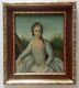 Antique 19th Century Old Master Oil Italian Painting Portrait Of A Lady 1894