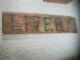 Antique Large 51 Wood Advertising Sign Livery With Old Red Wash Paint