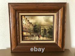ANTIQUE, OLD French oil painting by T. Costello. Framed /signed