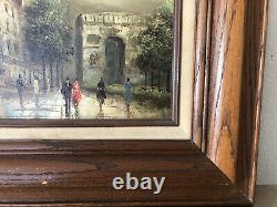 ANTIQUE, OLD French oil painting by T. Costello. Framed /signed