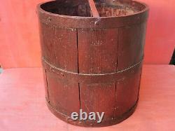 ANTIQUE PRIMITIVE OLD WOODEN ROYAL BOWL MEASURMENT GRAIN FLOUR KRINA signed 1896