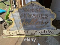 ANTIQUE WOOD TRADE SIGN BEST LETTERING, OLD PAINT House Of Images Custom Frame