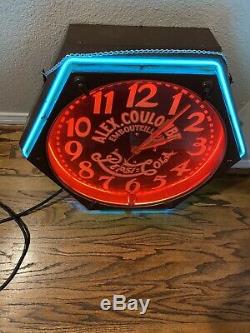 AWESOME Old Antique Early 1930s Vintage PEPSI COLA NEON Advertising SIGN CLOCK