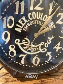 AWESOME Old Antique Early 1930s Vintage PEPSI COLA NEON Advertising SIGN CLOCK