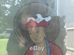 A Important Framed Chinese Painting On Silk Artist Signed Rare