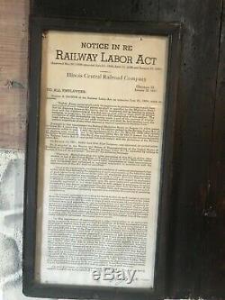 Aafa Early Primitive Old Railroad Bulletin Wood Sign Original Black