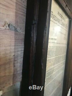 Aafa Early Primitive Old Railroad Bulletin Wood Sign Original Black