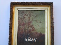 Adele Conway Rare Twilight Painting Antique American Oil Old Landscape 1910