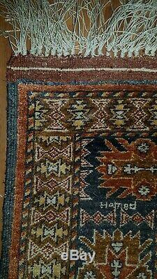 Alter Orientteppich signiert 184112 Seide Old Oriental Rug signed