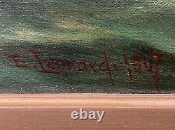 Amazing Antique 19th c. Old Master Oil Painting, Nude Venus & Cupid, Signed