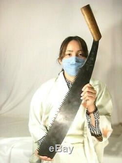 Antique 110 Year Old Signed Japanese Tool Forged Iron Maebiki Nokogiri Saw