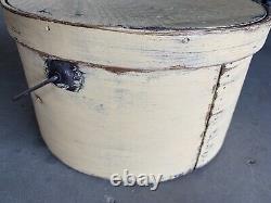 Antique 11 Primitive Bent Wood Shaker Pantry Box with Handle old paint