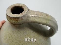 Antique 1800's STAMPED LYONS OVOID 1 Gallon Whiskey Stoneware Jug with Old Corn