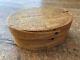 Antique 1820s Oval Pantry Bentwood Box Shaker Finger Lap Old Nail Signed Nice