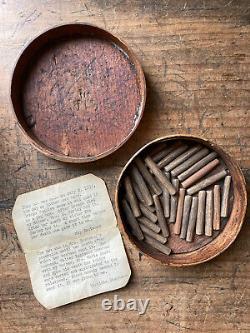 Antique 1835 EARLY Pantry Bentwood Peg Box Hex Sign OLD Nails Provenance