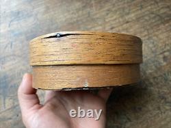 Antique 1835 EARLY Pantry Bentwood Peg Box Hex Sign OLD Nails Provenance