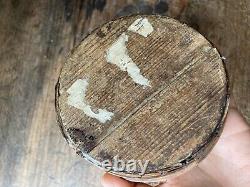 Antique 1835 EARLY Pantry Bentwood Peg Box Hex Sign OLD Nails Provenance