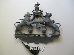 Antique 18th 19th Century Trade Sign Sculpture Metal Crown Iconic Large Old Rare