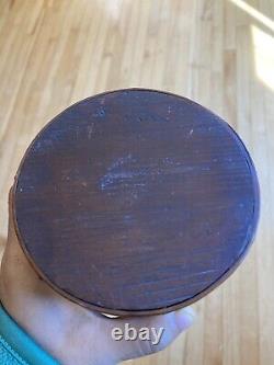 Antique 18th C EARLY Small Pantry Bentwood Box Original Surface OLD Nails