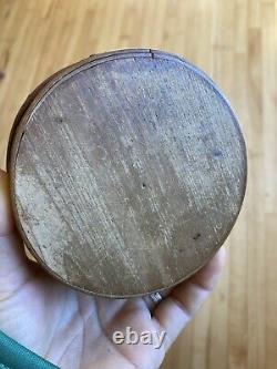 Antique 18th C EARLY Small Pantry Bentwood Box Original Surface OLD Nails