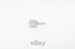Antique 1920s 1ct VS H Old Euro Diamond Signed B & C 18k White Gold Ring