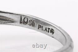 Antique 1920s $6000 Signed TM 1ct Old Euro VS G Diamond Platinum Filigree Ring