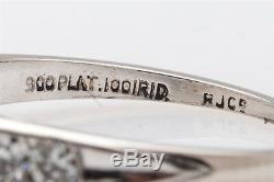 Antique 1920s RJ & Co Signed 1.50ct Old Euro Diamond Platinum Wedding Ring NICE