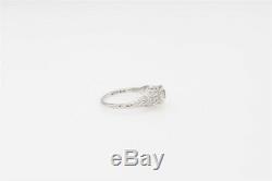 Antique 1920s Signed $8000 1.25ct Old Euro VS I Diamond Platinum Filigree Ring