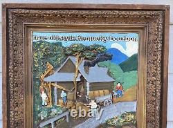 Antique 1923 Early Times Bar Sign True Old Style Kentucky Bourbon Framed Sign