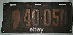 Antique 1926 New Hampshire USA Gas Oil Old Man Mountain Sign License Plate Nh Us