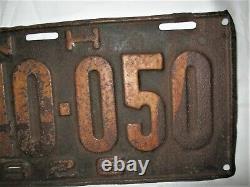 Antique 1926 New Hampshire USA Gas Oil Old Man Mountain Sign License Plate Nh Us