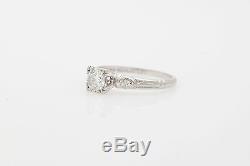 Antique 1930s $4000.75ct Old Cut Diamond Signed Platinum Wedding Ring RARE
