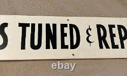 Antique 1930s Advertising Sign Pianos Tuned & Repaired Musical Stowe Vermont Old