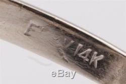 Antique 1940s $4000 EREV Signed 1.25ct Old Mine Cut Diamond 14k White Gold Ring