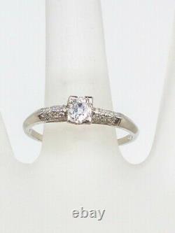 Antique 1940s Signed ARTISAN. 75ct VS H Old Mine Cut Diamond Platinum Ring
