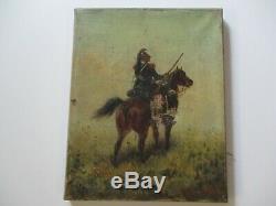 Antique 19th Century Oil Painting Military Soldier French Russian Signed Old