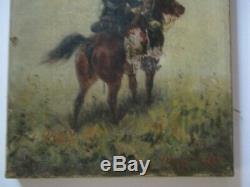Antique 19th Century Oil Painting Military Soldier French Russian Signed Old