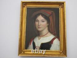 Antique 19th Century Painting Gorgeous Female Woman Model Realism Masterful Old