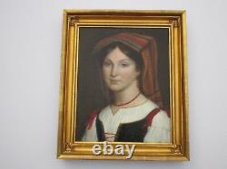 Antique 19th Century Painting Gorgeous Female Woman Model Realism Masterful Old