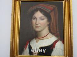 Antique 19th Century Painting Gorgeous Female Woman Model Realism Masterful Old