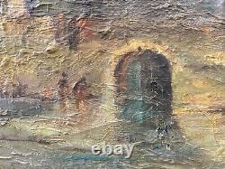 Antique 19th c. Old Mystery European Impressionist Oil Painting, Signed WOW