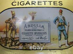 Antique ABDULLA CIGARETTES Tobacco Ad ROG Glass Change Receiver Tray Sign Card