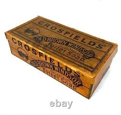 Antique Advertising Crossfields Old Brown Windsor Soap Shop Display Box Sign