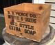 Antique Advertising Ss Pierce Co Old Style Extra Soap Wooden Shipping Box 16x14