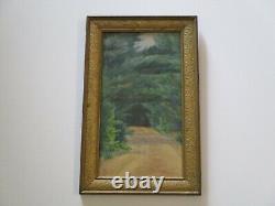 Antique American Landscape Painting Soo Nipi New Hampshire Road Signed 1912 Old