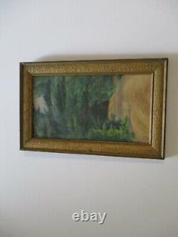 Antique American Landscape Painting Soo Nipi New Hampshire Road Signed 1912 Old