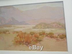 Antique American Painting Safford Impressionism Desert Landscape California Old