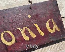 Antique Ammonia Wooden Sign Nice old Crazed Paint Surface Advertising Folk Art