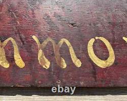 Antique Ammonia Wooden Sign Nice old Crazed Paint Surface Advertising Folk Art