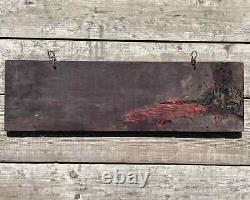 Antique Ammonia Wooden Sign Nice old Crazed Paint Surface Advertising Folk Art